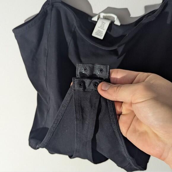 H&M Black Tank Cami Bodysuit Women's Size XL - Picture 4 of 6